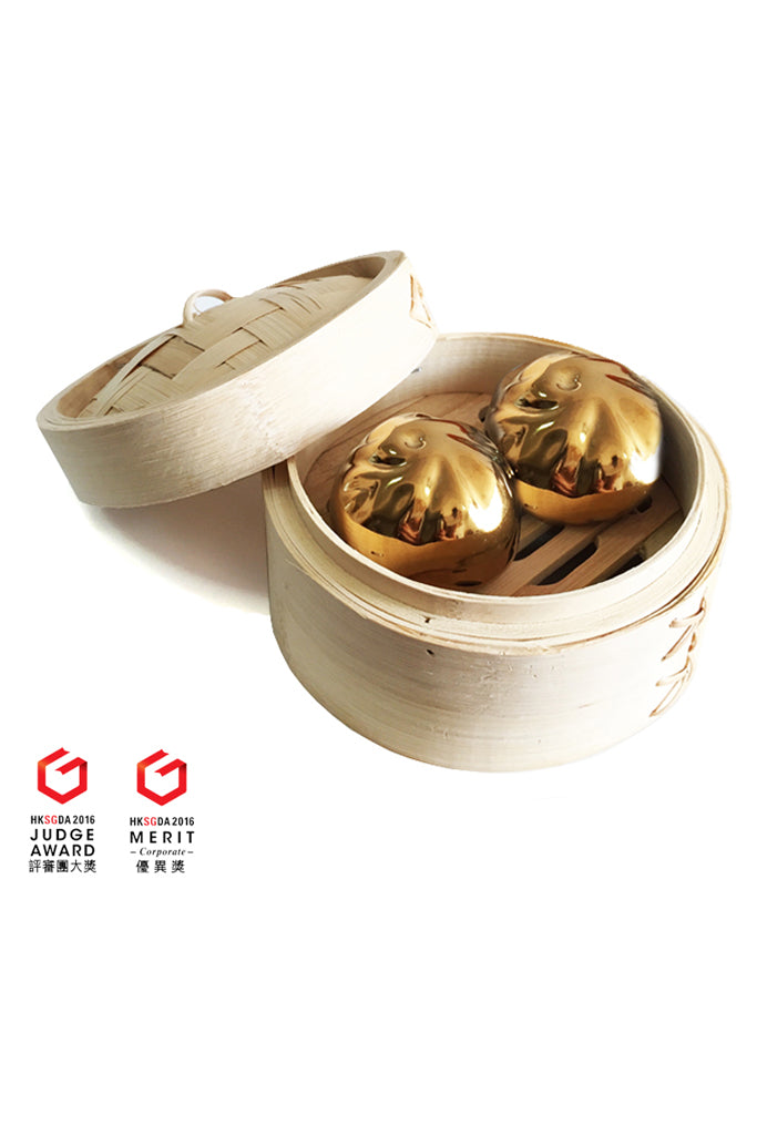 Dumpling Salt and Pepper Shakers (Metallic)