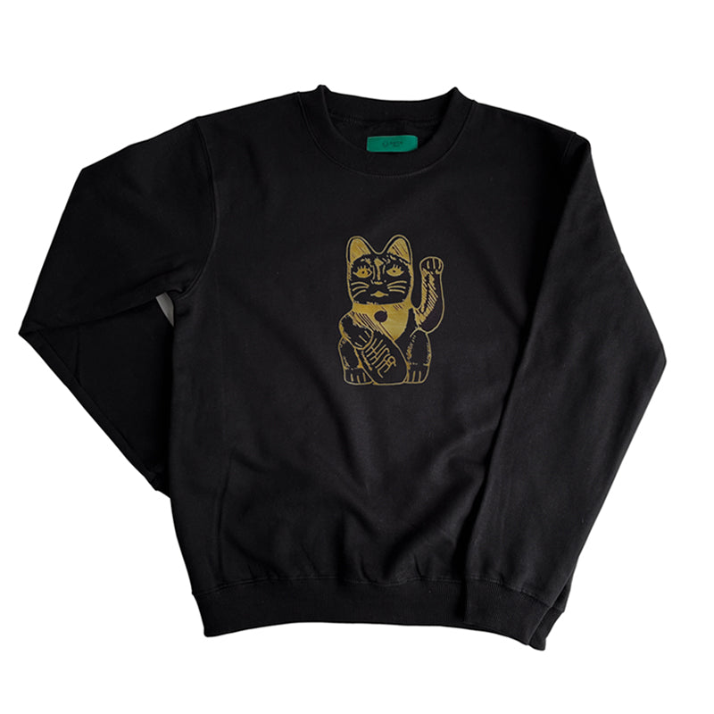 Gold Lucky Cat Sweater