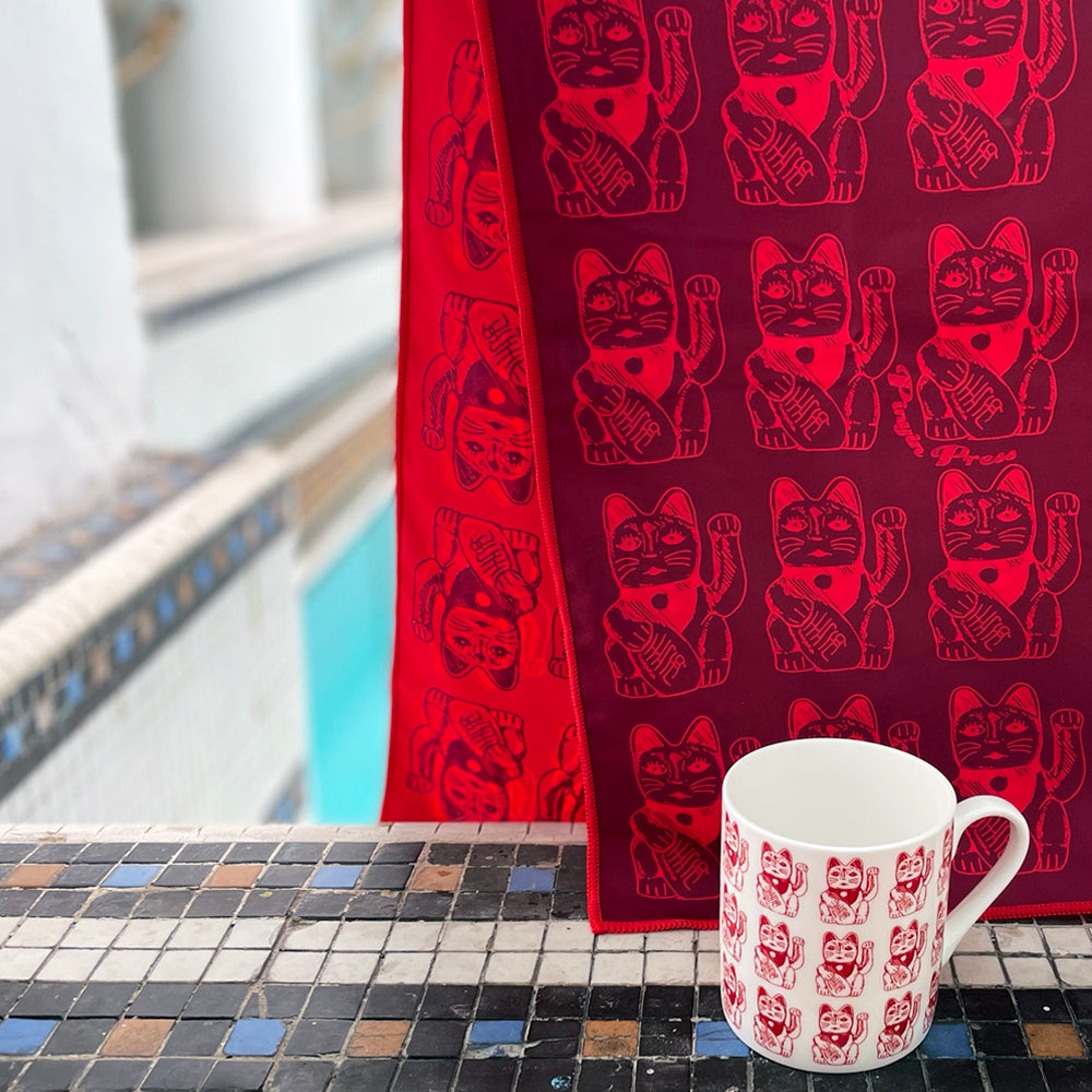 Lucky Cat Sports Towel