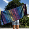 Lucky Cat Large Sports Towel (Rainbow)